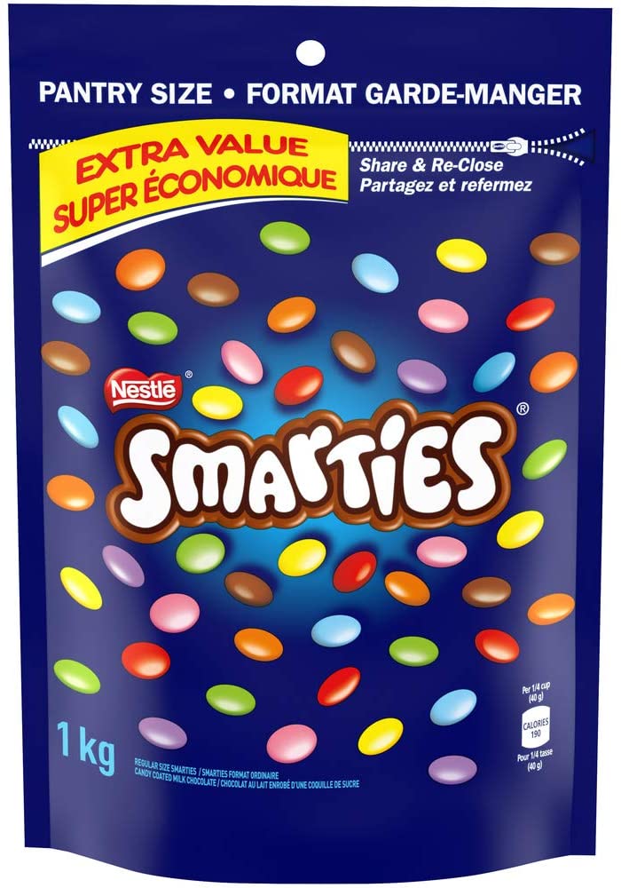 Nestle Smarties Pantry Size Candy Coated Chocolate 1kg