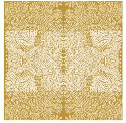 Francoise Paviot Pashmina Jaune Dinner Napkins 20pk