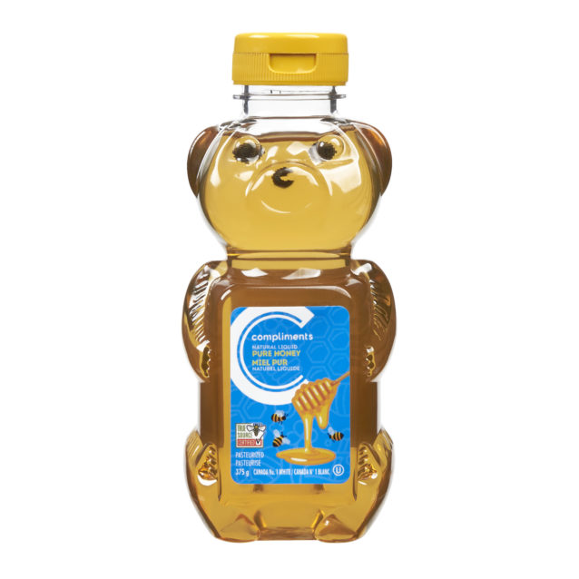 Compliments Pasteurized White Liquid Honey Bear 375g