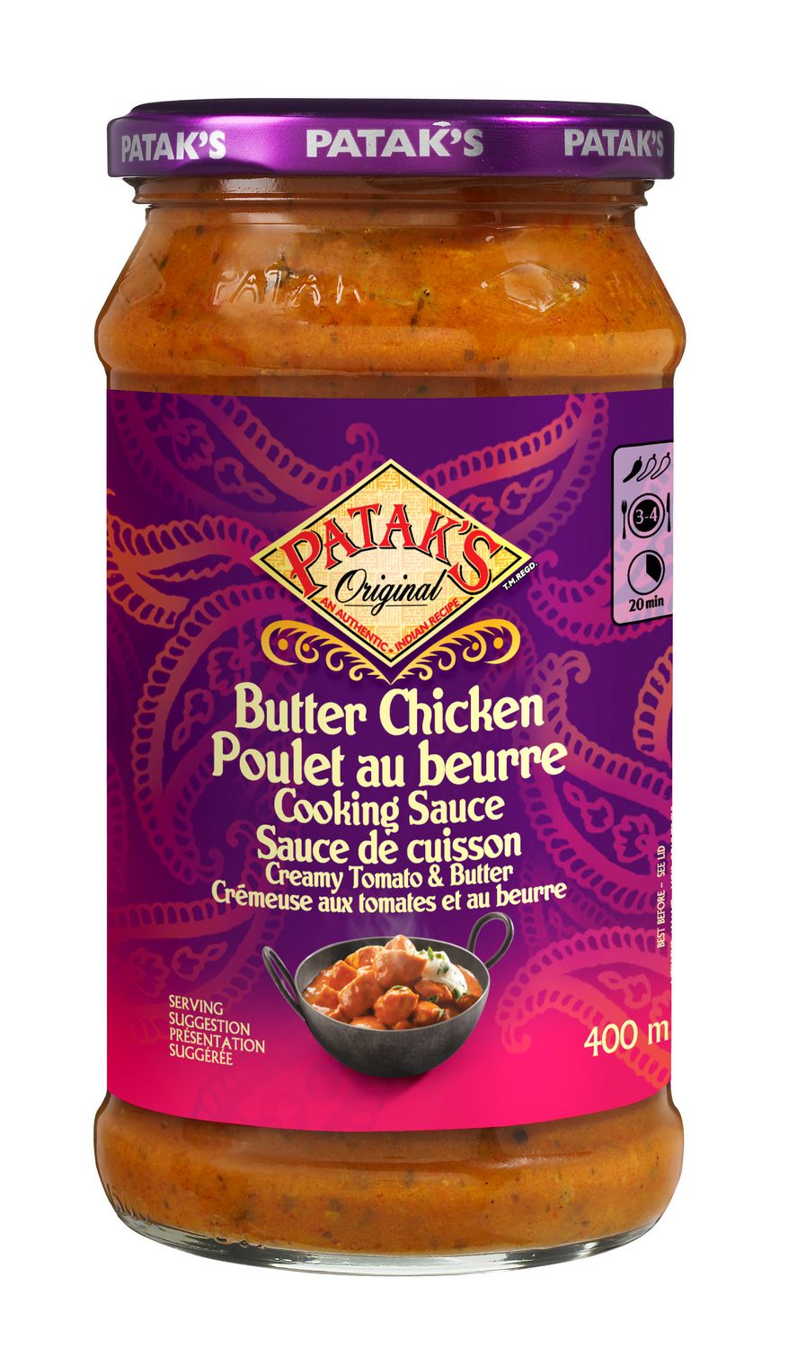 Patak's Original Butter Chicken Cooking Sauce 400ml