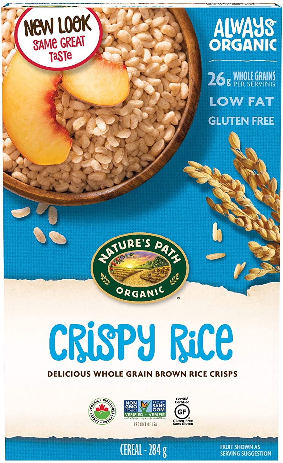 Nature's Path Organic Gluten Free Crispy Rice Whole Grain Cereal 284 g