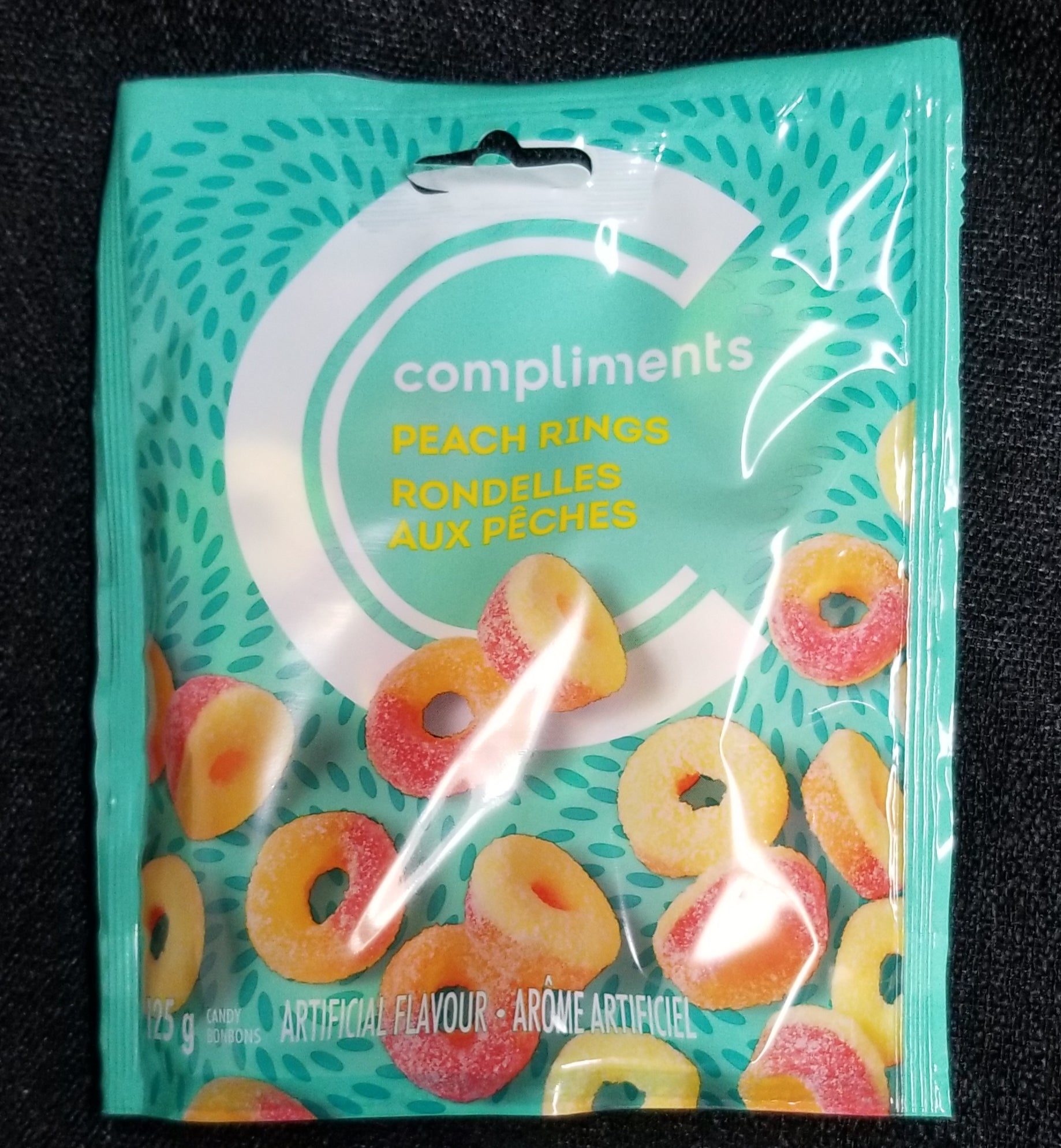 Compliments Peach Flavor Candy Rings 125g