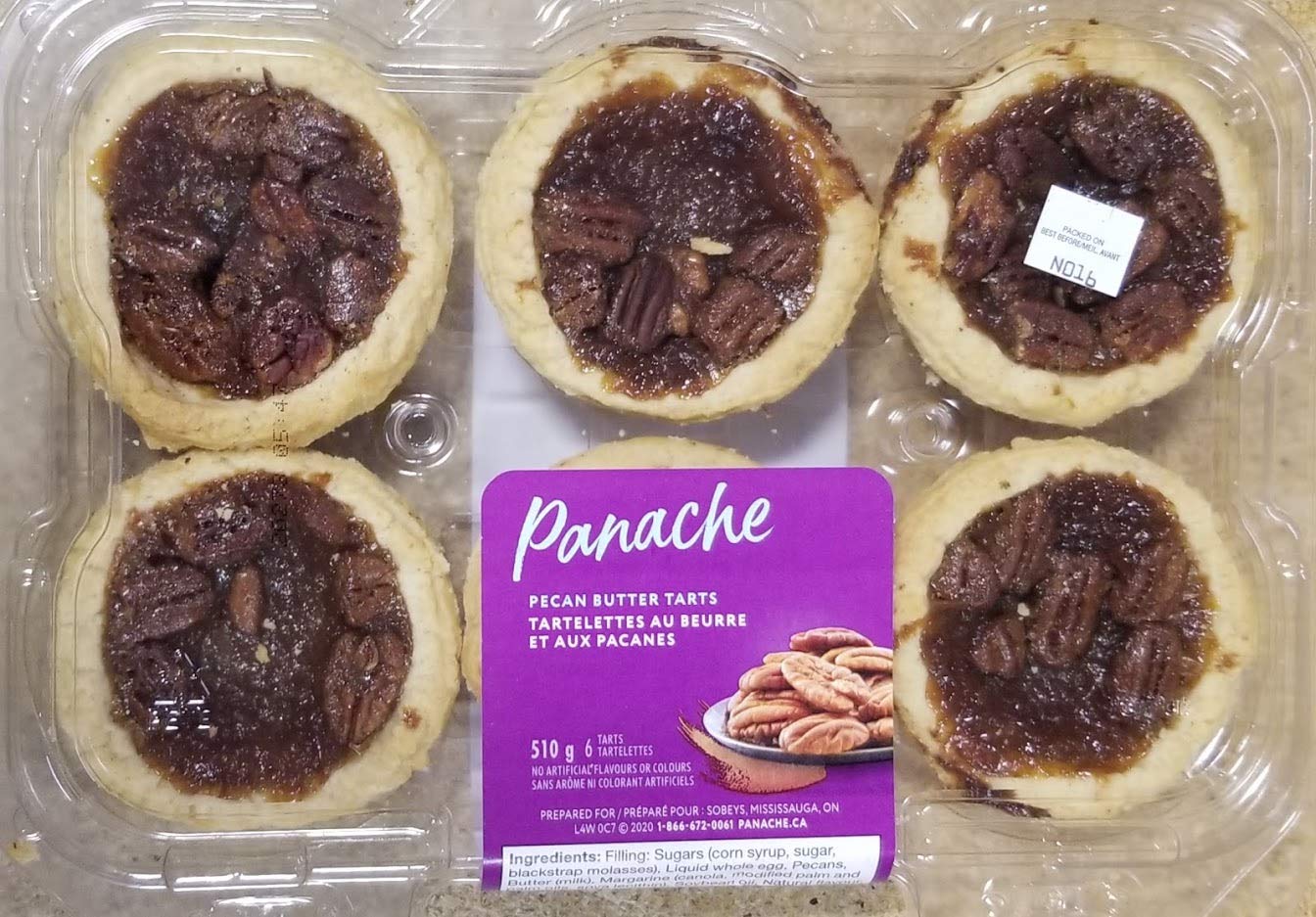 Panache Pecan Butter Tarts 6ct