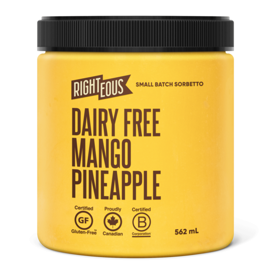 Righteous Dairy Free Mango Pineapple Sorbetto 562ml