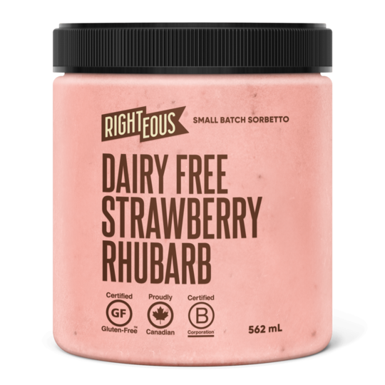 Righteous Dairy Free Strawberry Rhubarb Sorbetto 562ml