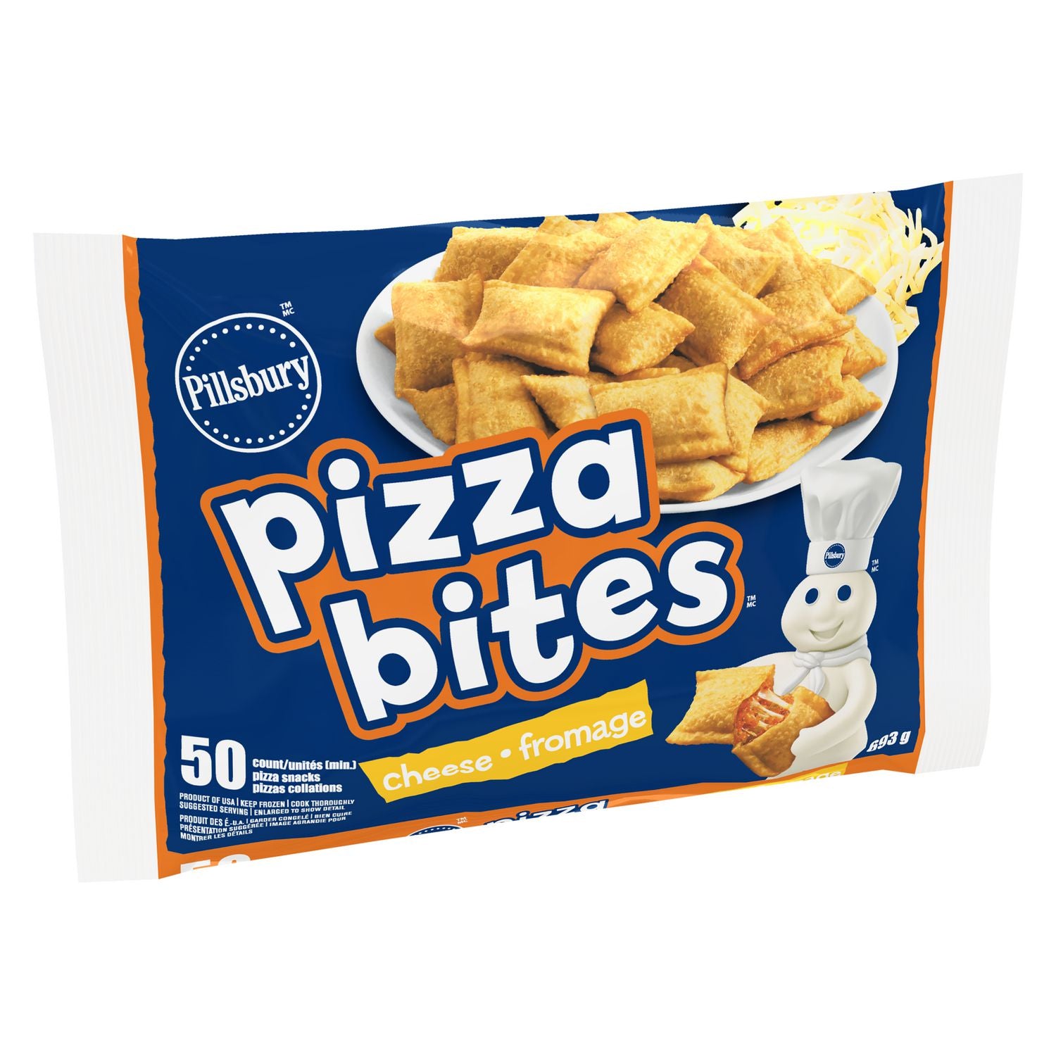 Pillsbury Cheese Pizza Bites  50 Ct  693g