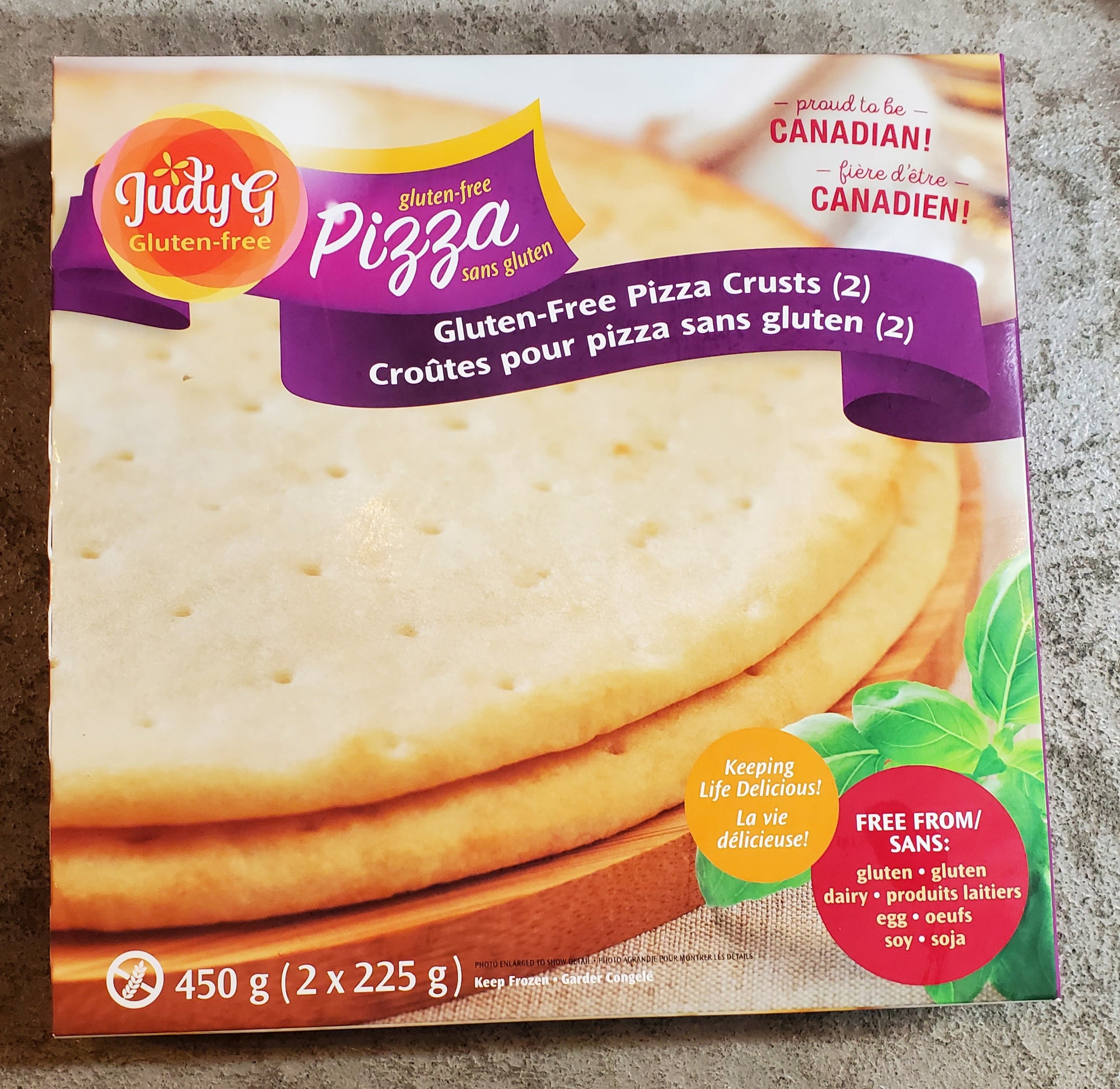 Judy G Gluten Free 2 Pack Pizza Crusts 450 g