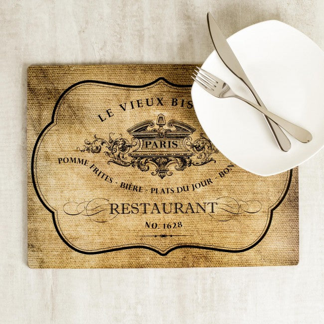 Le Vieux Bistro Cork Backed Placemat