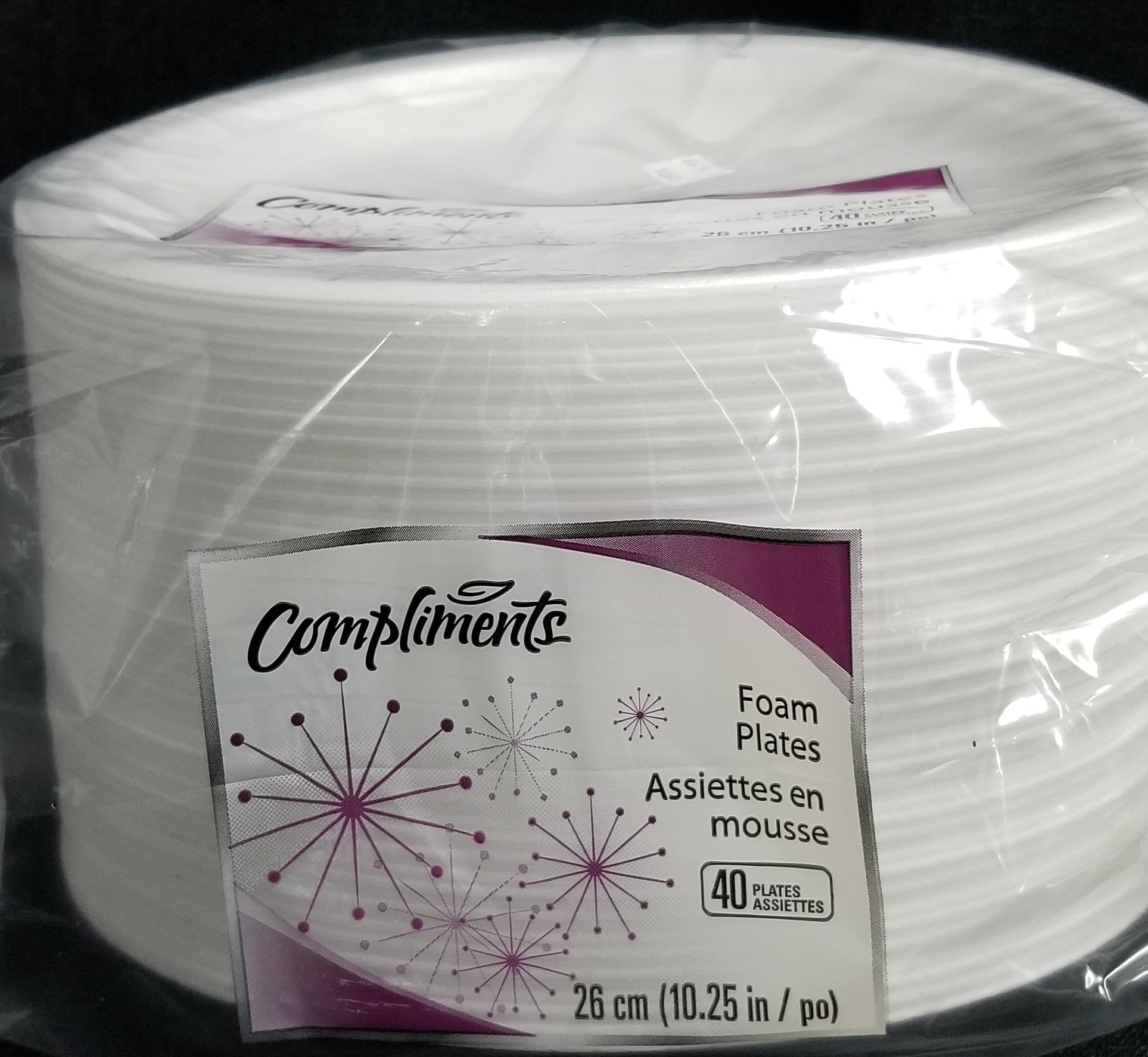 Compliments Foam Plates 10.25" x  40ct