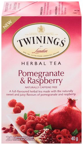 Twinings Pomegranate & Raspberry Herbal Tea 20 Bags 40g