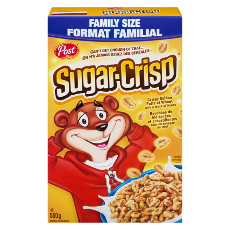 Post Family Size Sugar Crisp Cereal 550g