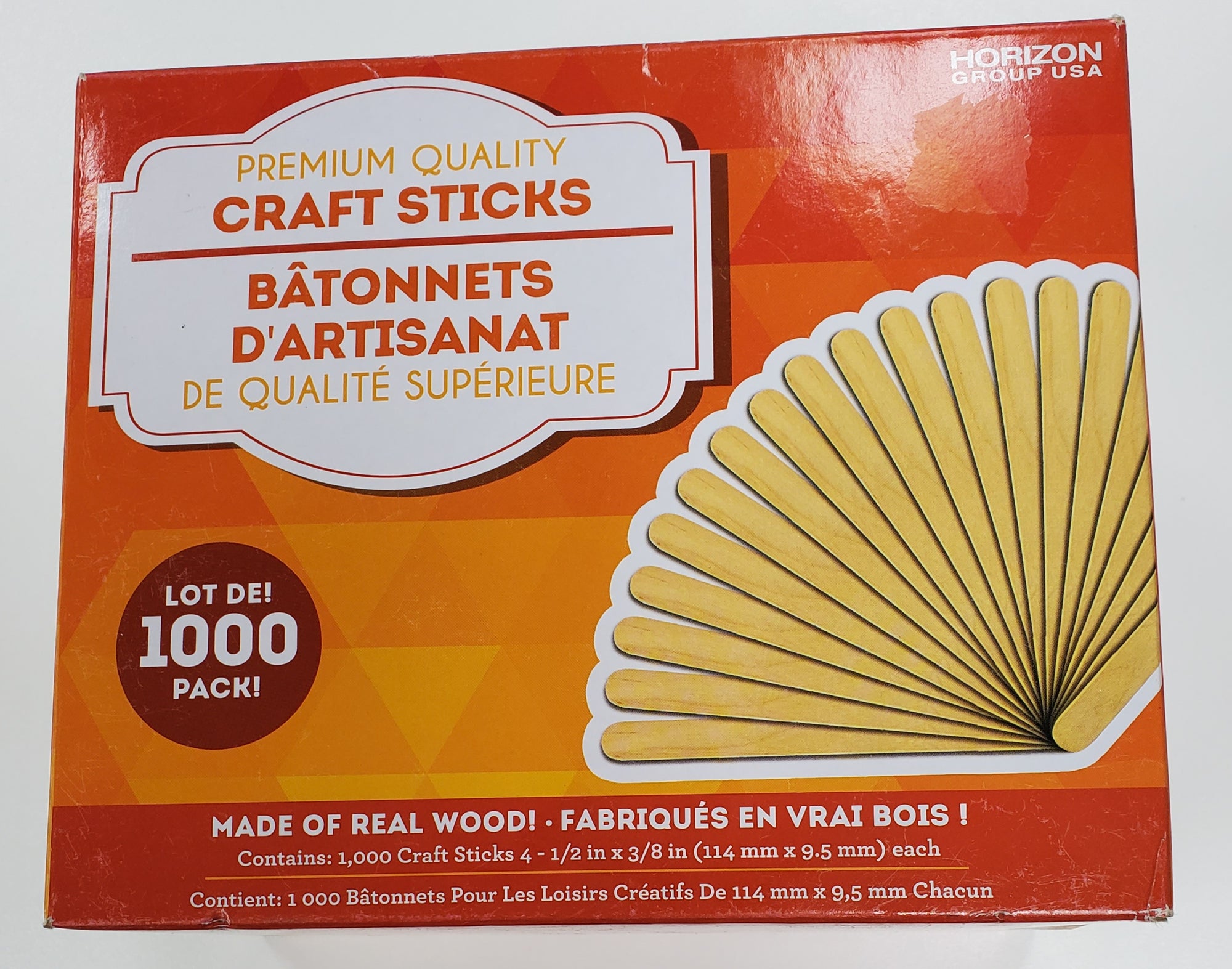 Horizon Group Premium Quality Craft Sticks 1000pc