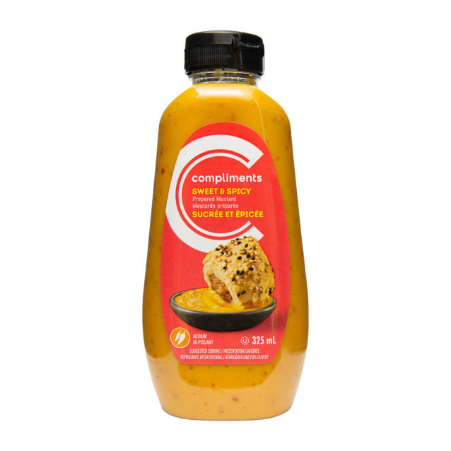 Compliments Sweet & Spicy Prepared Mustard 325ml