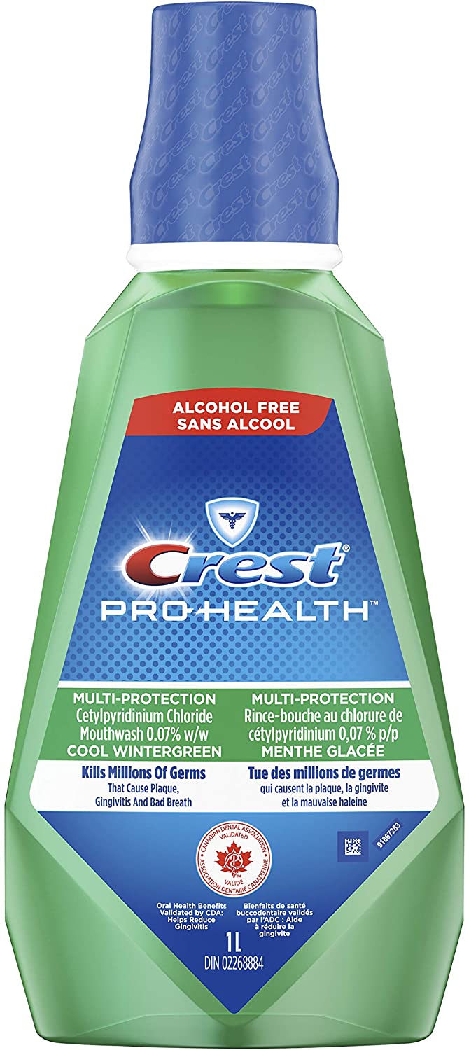 Crest Pro Health Cool Wintergreen Mouthwash 1L