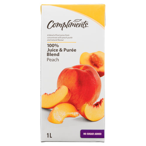 -Compliments Peach 100% Juice & Puree Blend 1L