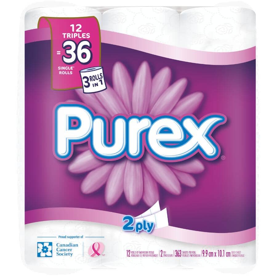 Purex  Toilet Paper 2 ply Toilet Tissue 12 = 36 Rolls