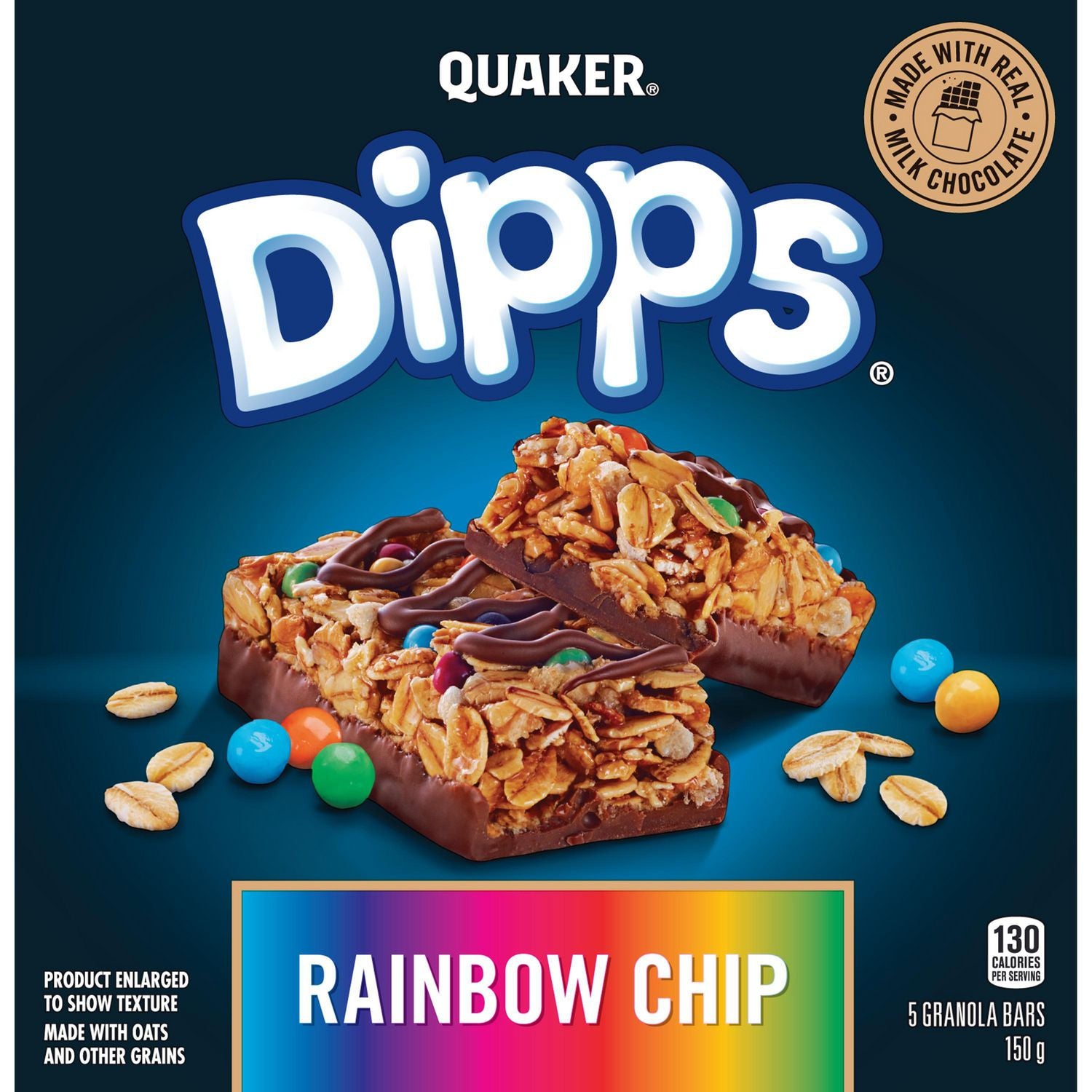 Quaker Dipps Rainbow Chip Granola Bars 5 x 150g