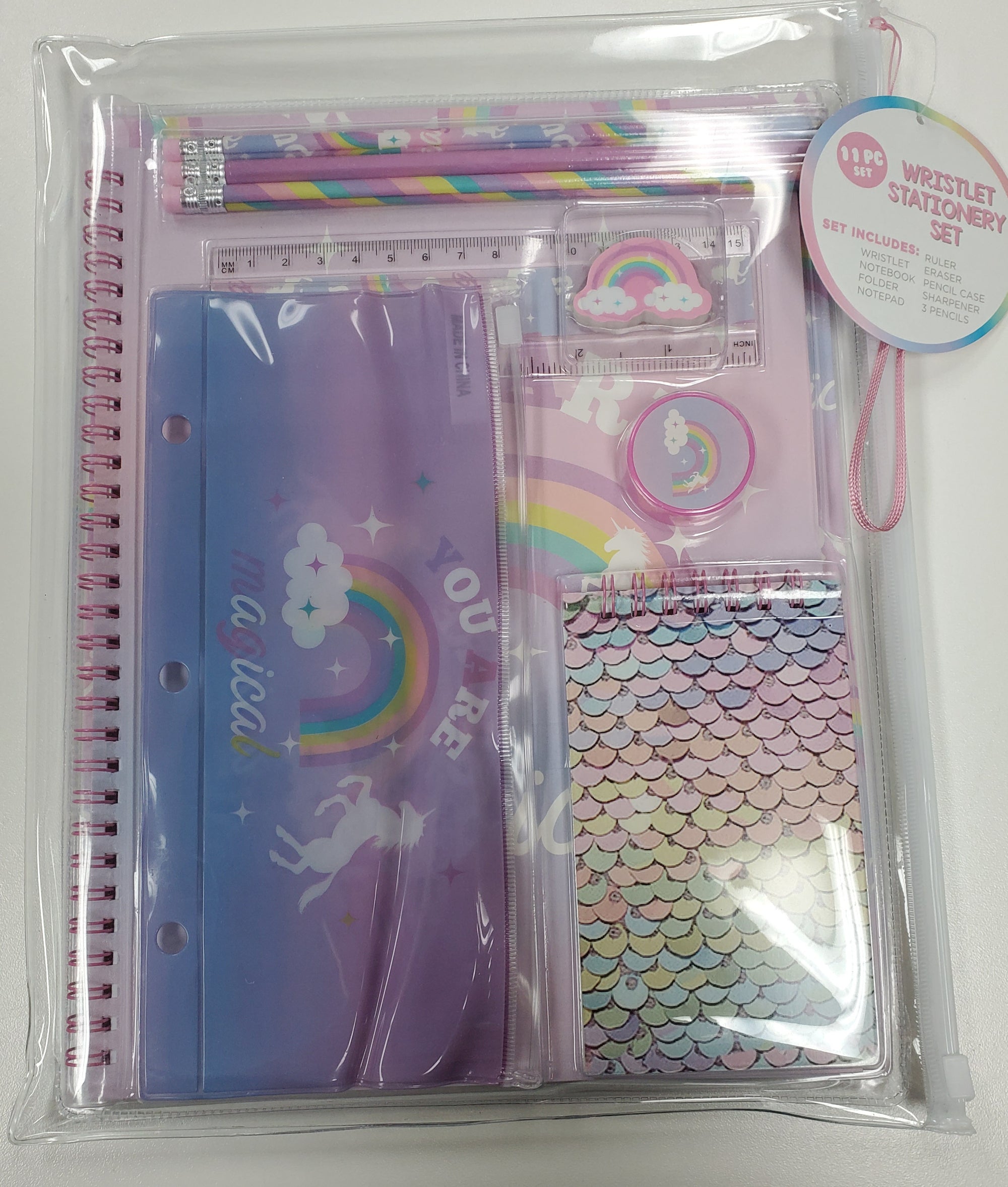 Love2Design Rainbow Wristlet Stationery Set 11pc