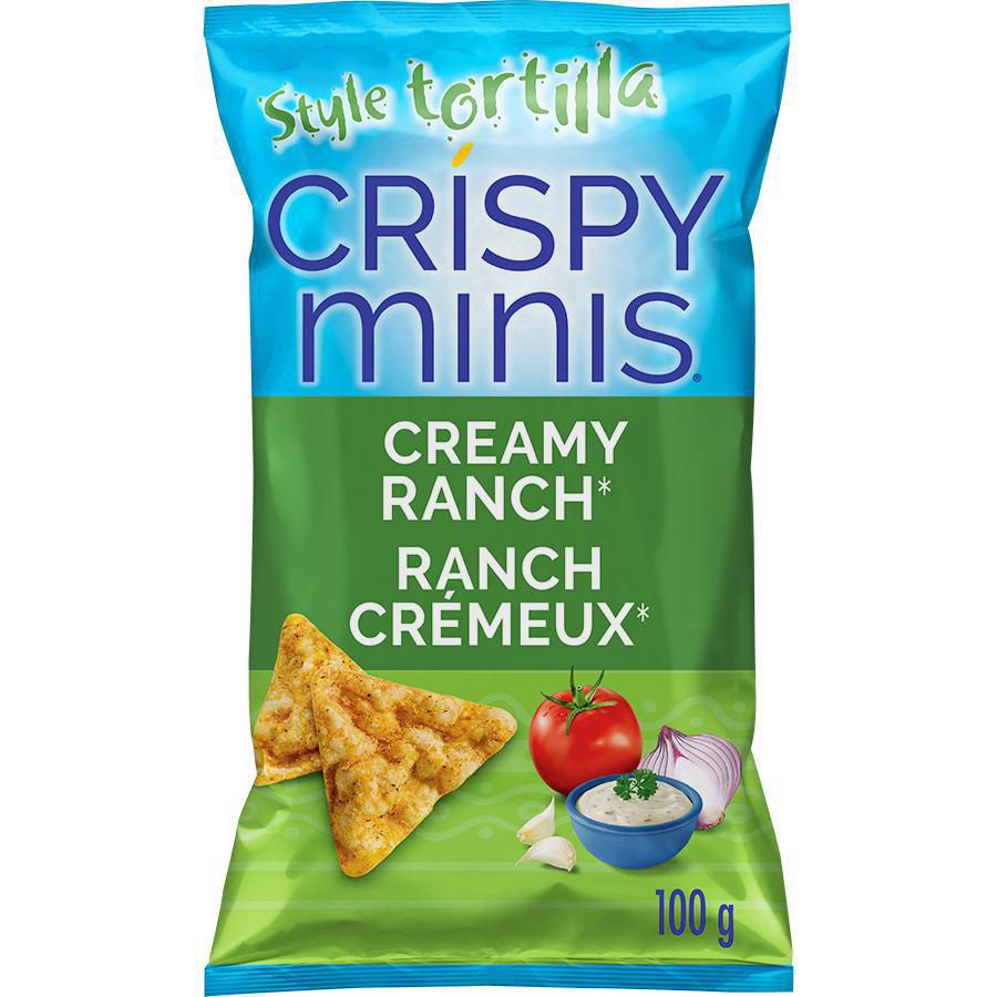 Quaker Crispy Minis Gluten Free Creamy Ranch Rice Chips 100g