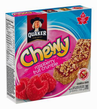 Quaker Chewy Raspberry Fruit Crumble Granola Bars  6 x 156g