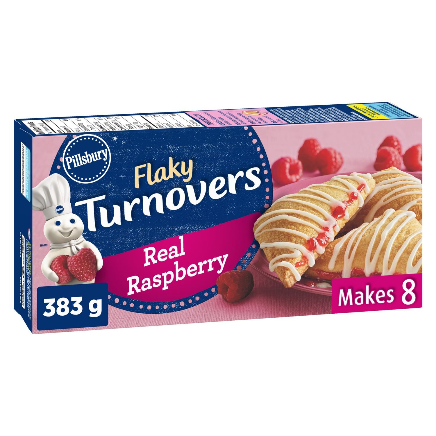 Pillsbury Real Raspberry Flaky Turnovers 8 x 383g