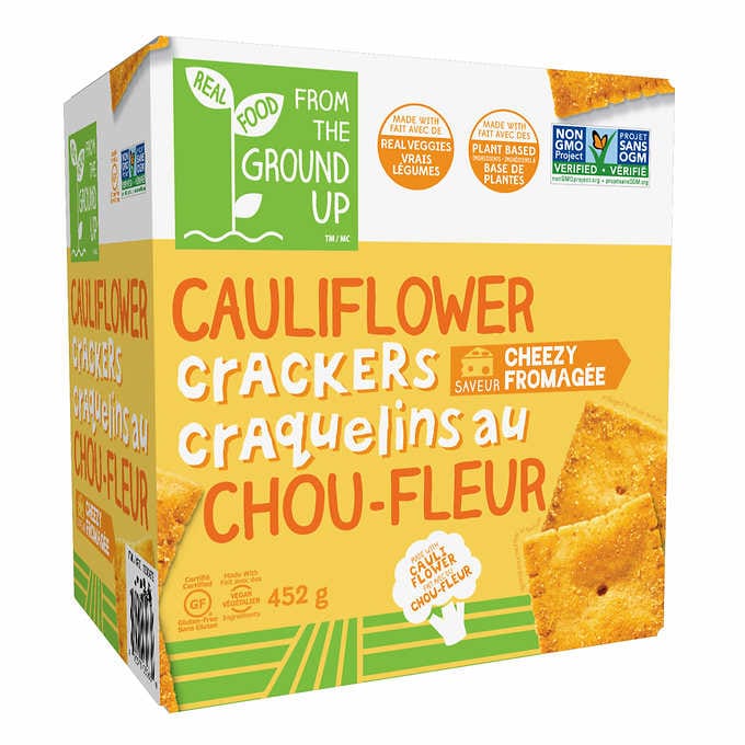 Real Food From The Ground Up Cauliflower Crackers 454g