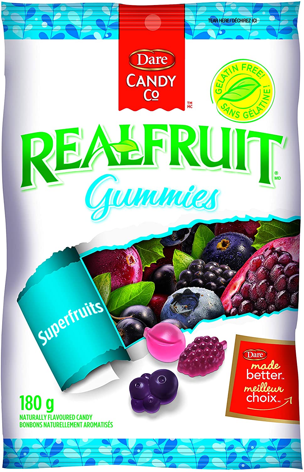 Dare RealFruit Gummies Superfruit Candy 180 g