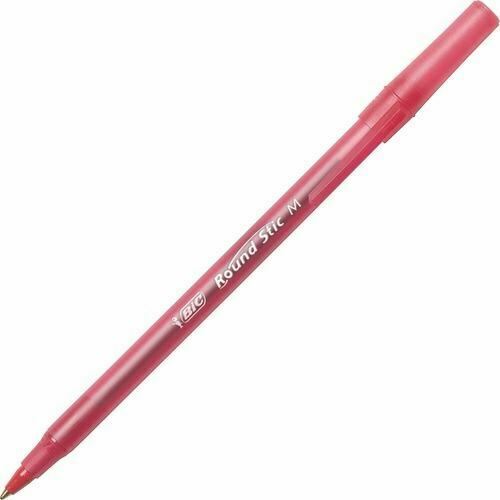 Bic Round Stic Extra Value Red Medium  Ballpoint Pens 6ct