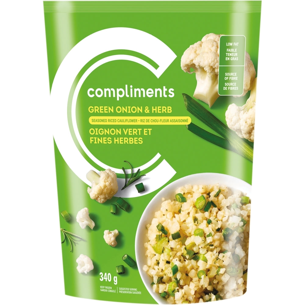 -Compliments Green Onion & Herb Seasoned Riced Cauliflower 340g