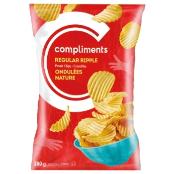 Compliments Regular Ripple Potato Chips 200g