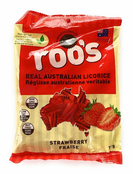 Roos Real Australian Strawberry Licorice  120g