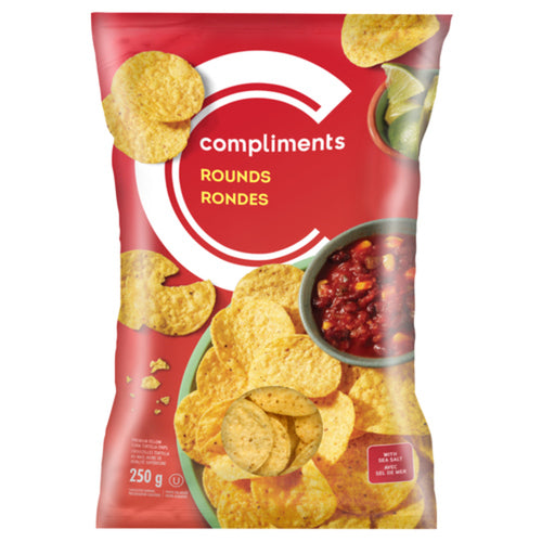 -Compliments Round Yellow Corn Tortilla Chips 250 g