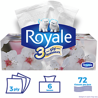 Royale 3-Ply Tissues 6 x 72 Sheets