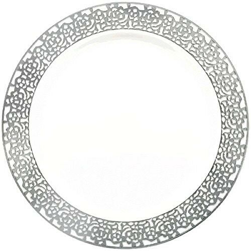 Silver Lace Luncheon Plates 20ct