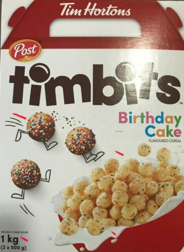 Post Tim Hortons Timbits Birthday Cake Cereal 1kg