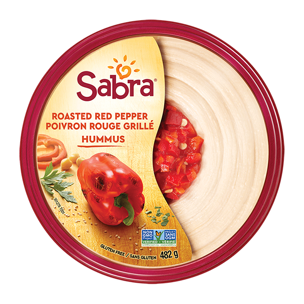 Sabra Double Topping Roasted Red Pepper Hummus 510g