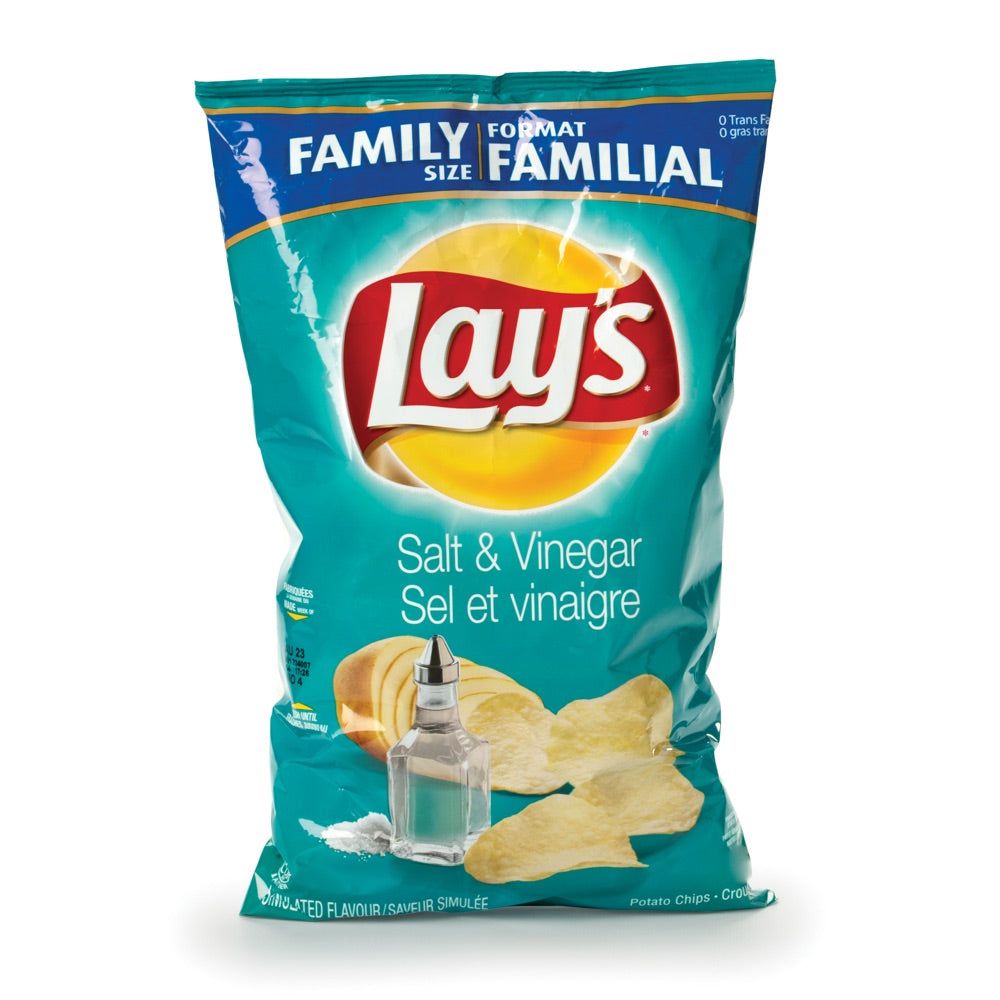 Lay's Salt & Vinegar Family Size Potato Chips 235g