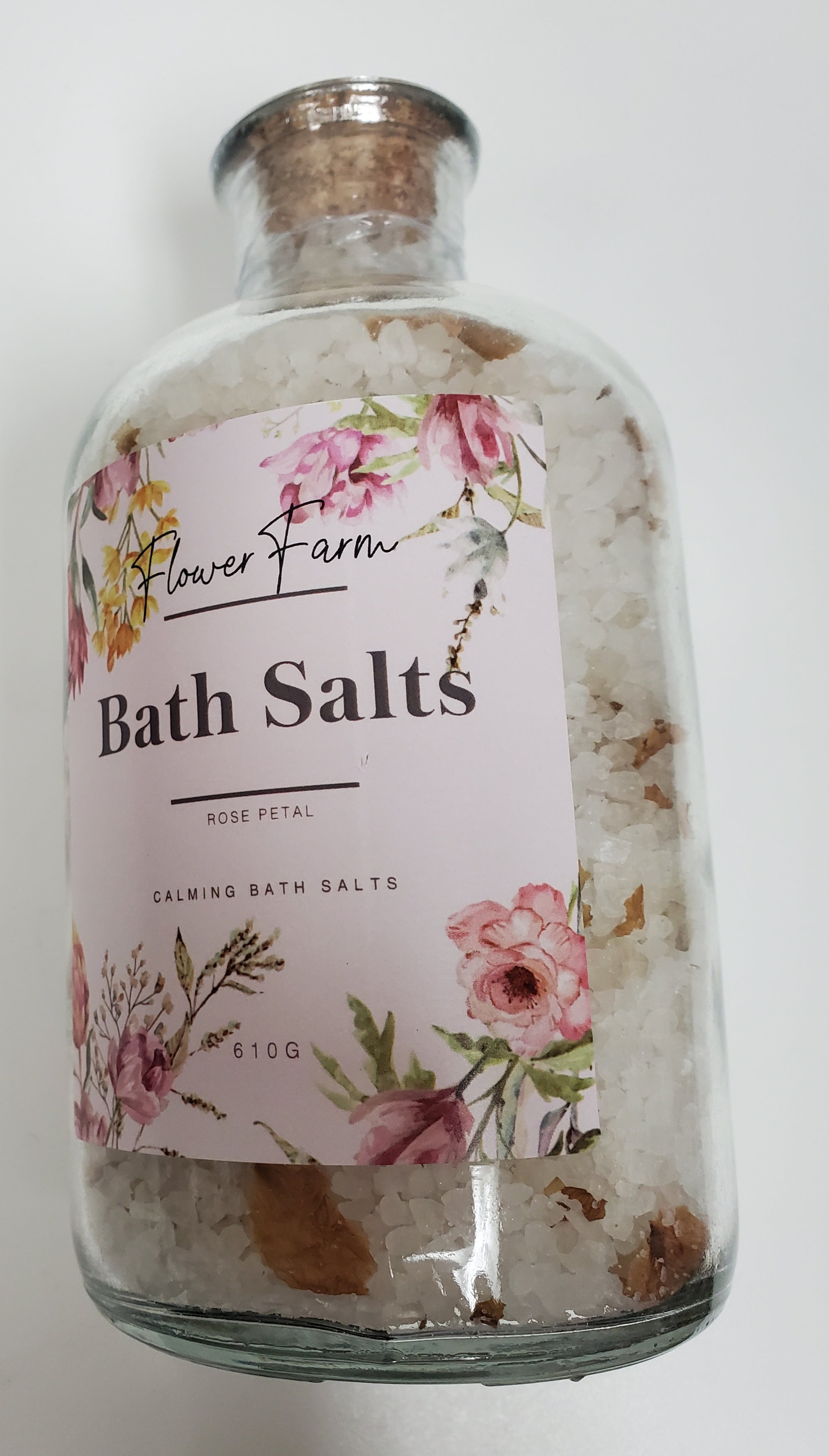 Flower Farm Rose Petal Bath Salts 610g