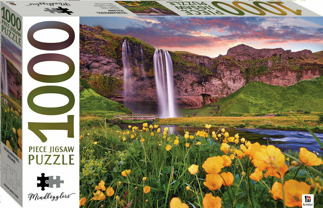 Hinkler Mindbogglers Seljalandsfoss Iceland Jigsaw Puzzle 1000pc