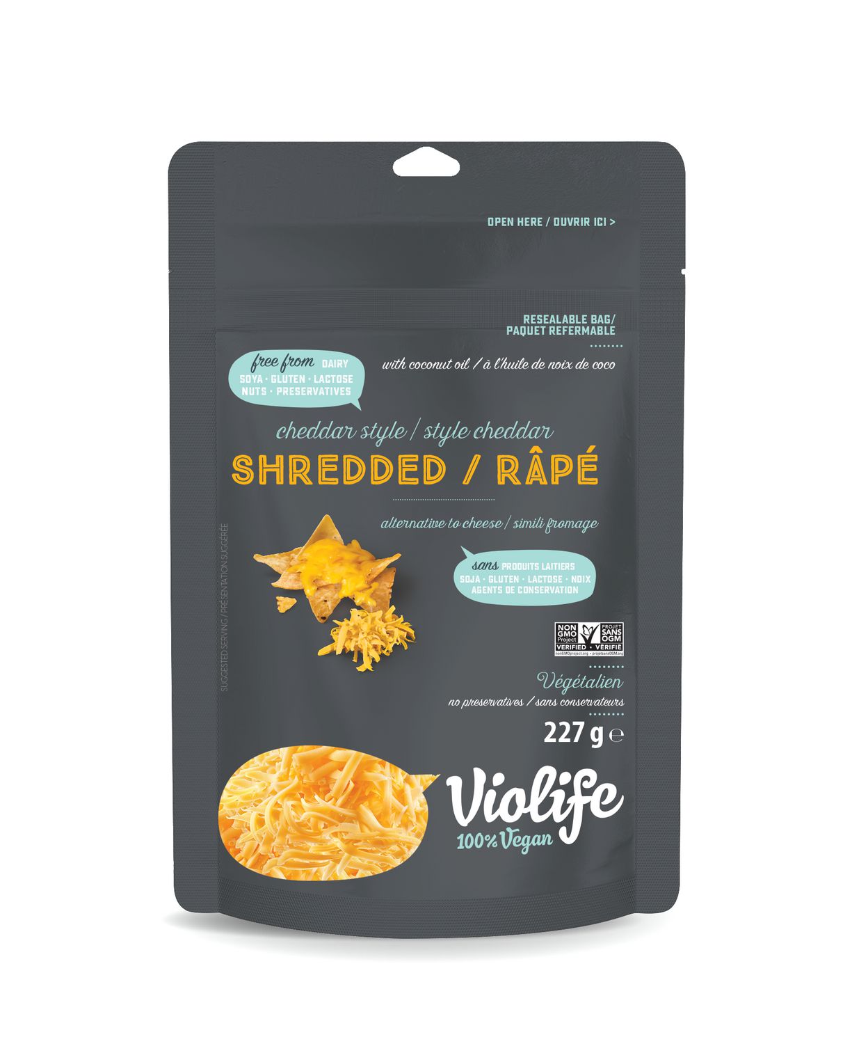 Violife Shredded Cheddar Style Dairy Free Cheese 227g