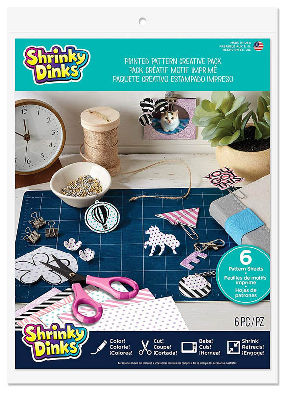 Shrinky Dinks Printed Pattern Creative Pack 6pc