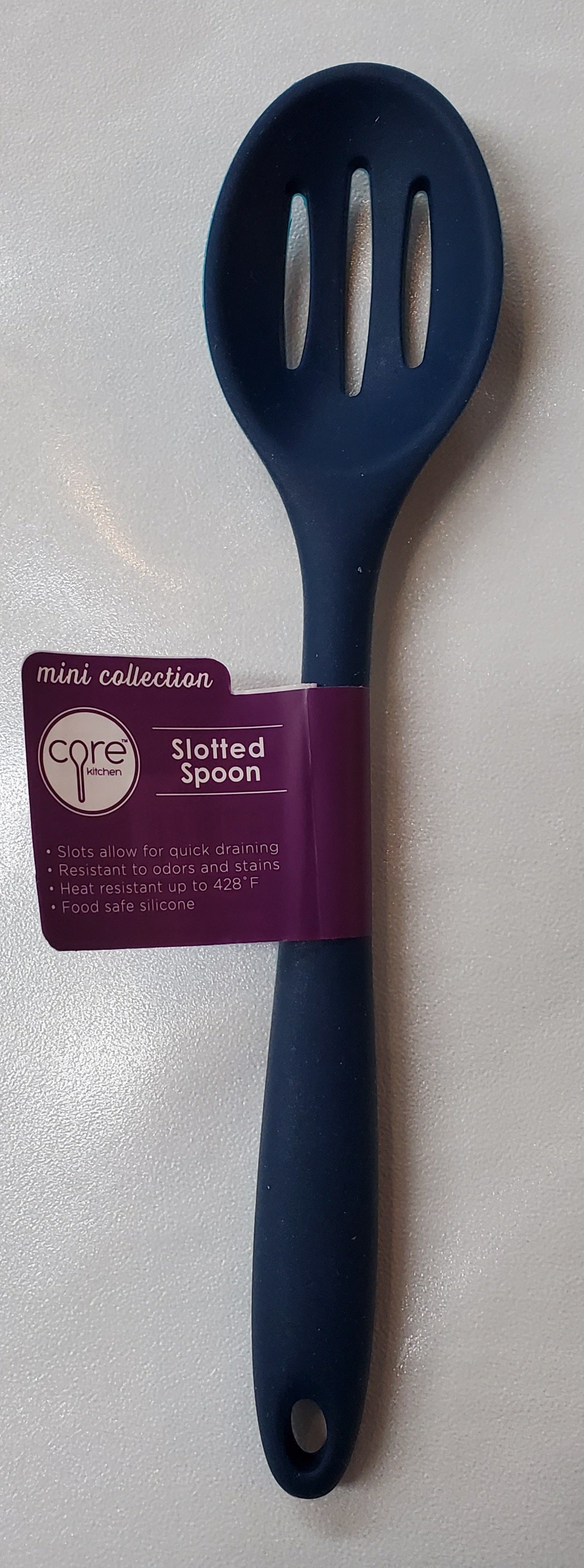 Core Kitchen Mini Collection Navy Slotted Spoon