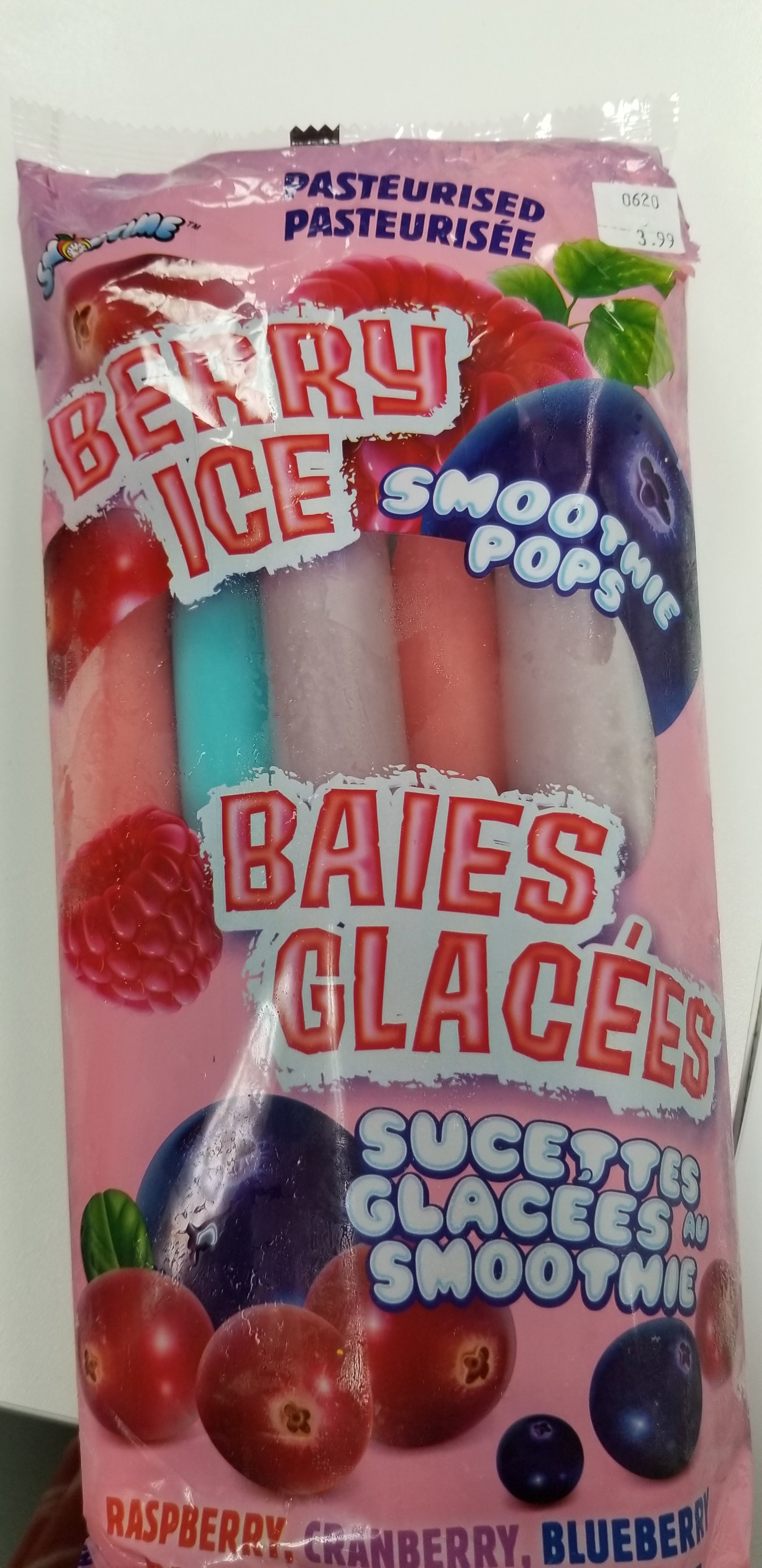 Snowtime Pasteurised Berry Ice Smoothie Pops 900ml