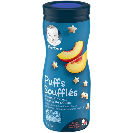 Gerber Puffs Peach Flavour Snacks 42g