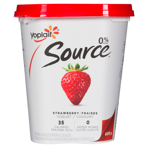 Yoplait Source Strawberry Yogurt 650g