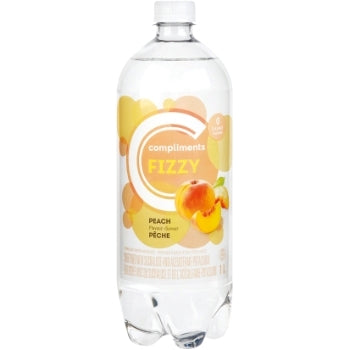 Compliments Fizzy Peach Flavour Sparkling Water 1L