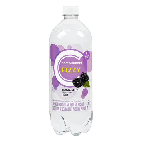 Compliments Fizzy Blackberry Flavor Sparkling Water 1L