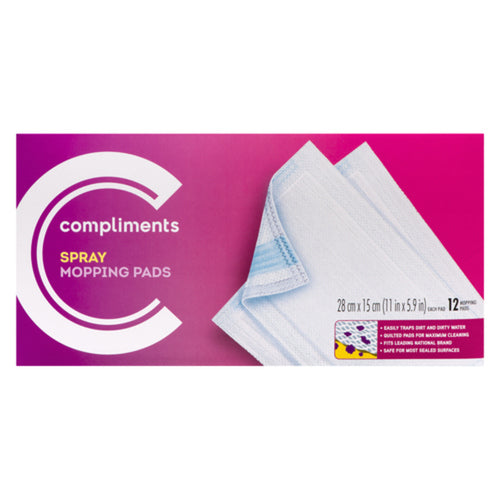 Compliments Spray Mopping Pads 12pk