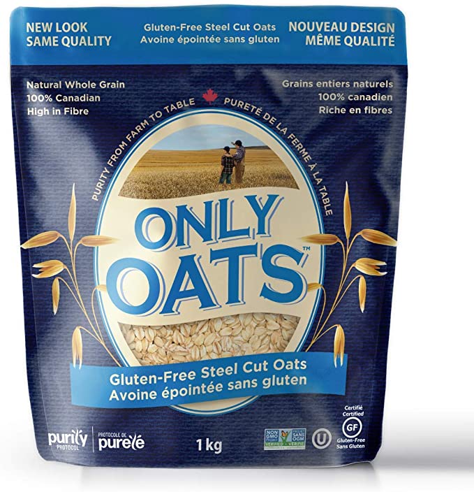 Only Oats Gluten Free Natural Whole Grain  Steel Cut Oats 1kg