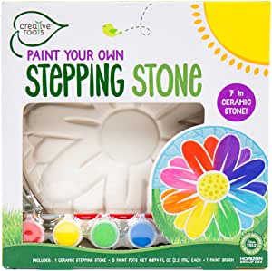 Creative Roots Paint Your Own 7" Ceramic Flower Stepping Stone